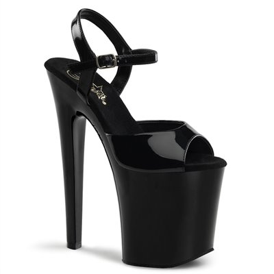 Xtreme Strap Black 8" Heel