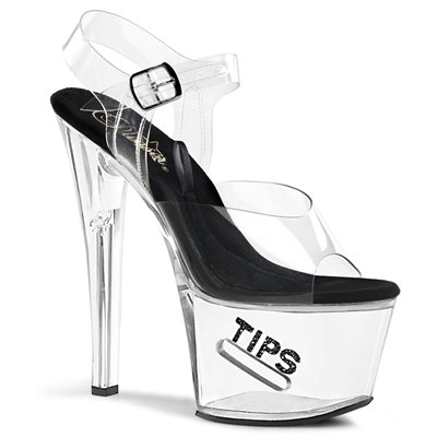 TipJar TIPS Clear 7" Heel