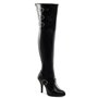 Diva Wide Thigh High Boot Black 5" Heel