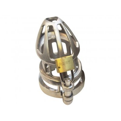 BON4Msmall Stainless Steel Chastity Cage