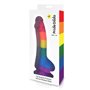 Pride Dildo - Silicone Rainbow Dildo with Balls