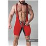 MASKULO - Wrestling Singlet Codpiece Open rear Red