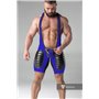 MASKULO - Wrestling Singlet Codpiece Thigh Pads Royal Blue