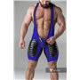 MASKULO - Wrestling Singlet Codpiece Thigh Pads Royal Blue