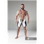 MASKULO - Wrestling Singlet Codpiece full thigh Pads White