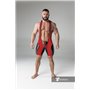 MASKULO - Wrestling Singlet Codpiece Open rear full thigh Pads Red