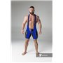 MASKULO - Wrestling Singlet Codpiece Open rear full thigh Pads Royal blue