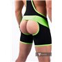 MASKULO - Wrestling Singlet Codpiece Open Rear Neon Green