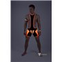 MASKULO - Men's Fetish Wrestling Singlet Codpiece Neon Orange