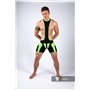 MASKULO - Men's Fetish Wrestling Singlet Codpiece Neon Green