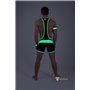 MASKULO - Men's Fetish Wrestling Singlet Codpiece Neon Green