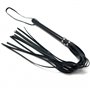 FLOGGER LEATHER BLACK STRINGS - 78cm - WOODEN HANDLE