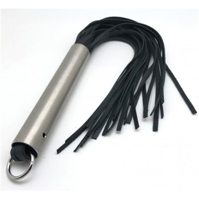 Flogger 24 leather strings - Aluminium handle - 53cm