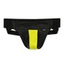 Addikt Leather Jockstrap: Black & Yellow